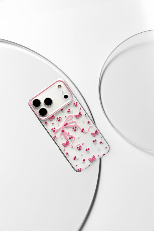 Cute Floral Bow iPhone 17 case Para Aesthetic