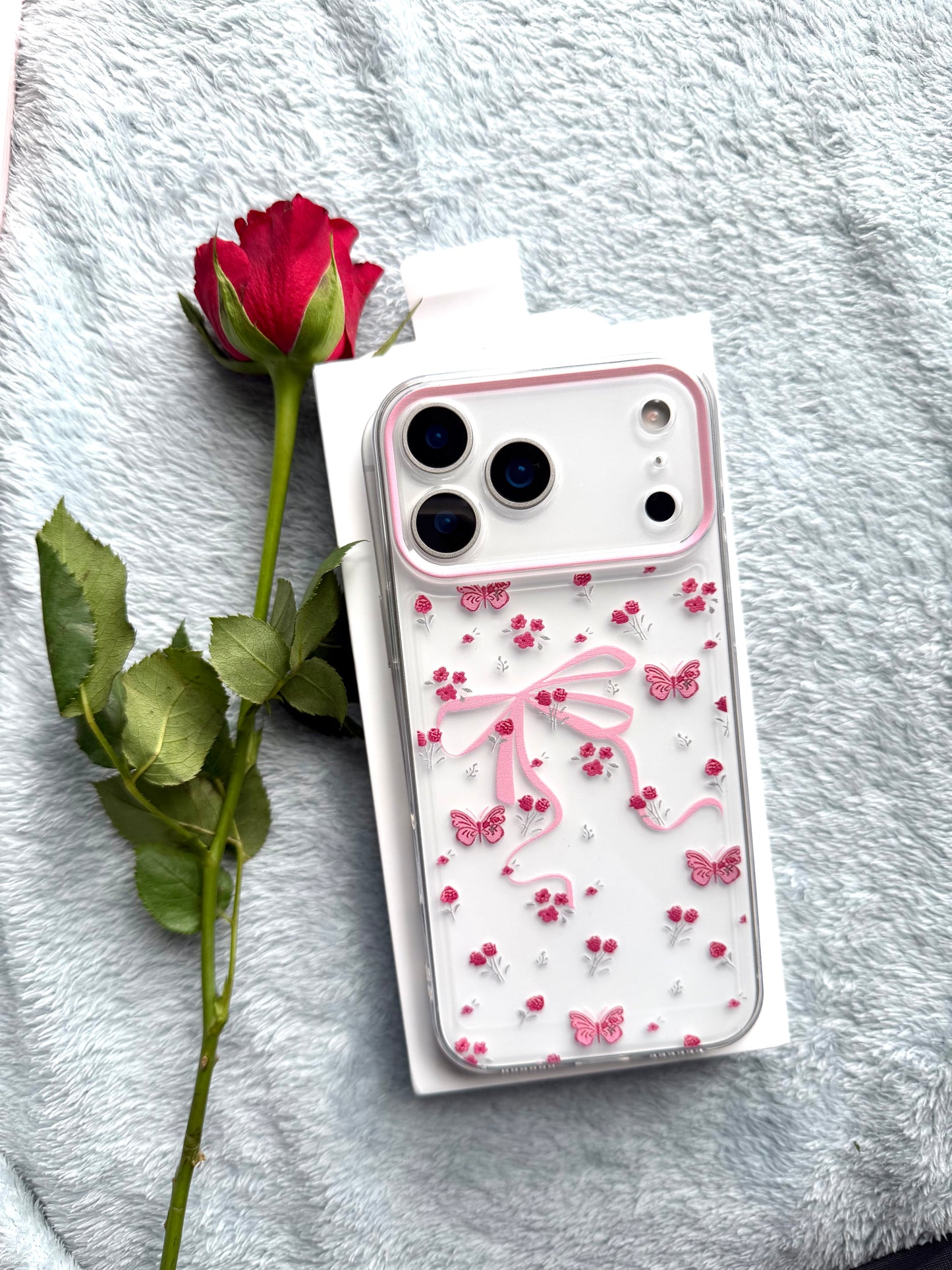 Cute Floral Bow iPhone 17 case Para Aesthetic