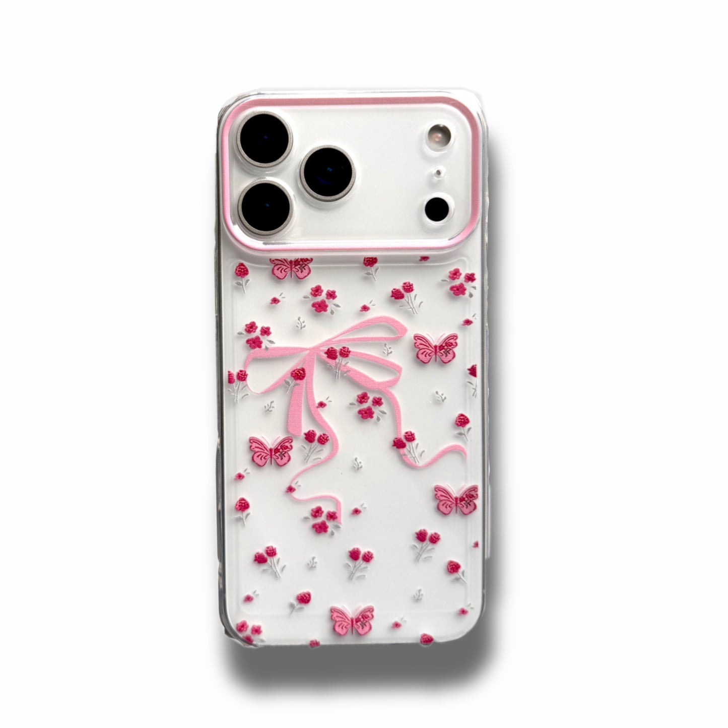 Cute Floral Bow iPhone 17 case Para Aesthetic